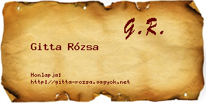 Gitta Rózsa névjegykártya